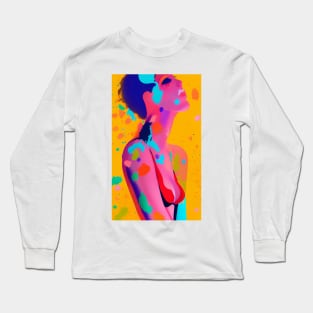 Funky Sexy Colorful Hippie Popculture Beautiful Popart Long Sleeve T-Shirt